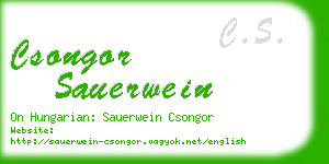 csongor sauerwein business card